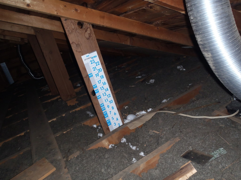 Example of an old home attic - before
